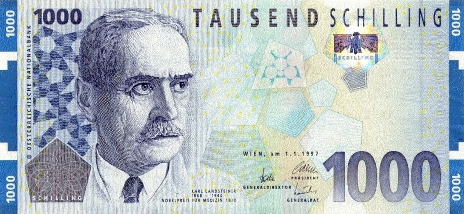1000_Schilling_banknote_Karl_Landsteiner