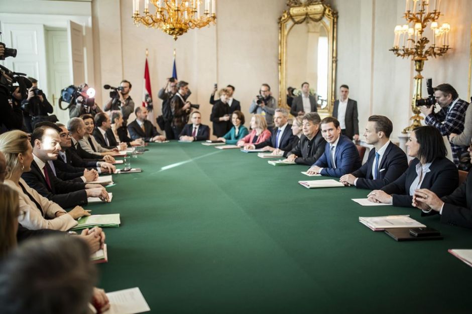 1. Ministerrat der Regierung Kurz II., Bundeskanzleramt, Vienna (AT), 08.01.2020, Foto: Arno Melicharek